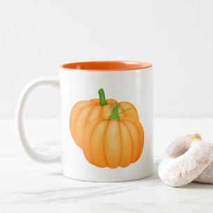 niedliche Herbst Saisonkürbis fügen Text hinzu Zweifarbige Tasse