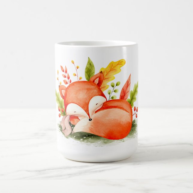 Niedliche Herbstfoxkaffee-Tasse Kaffeetasse (Mittel)