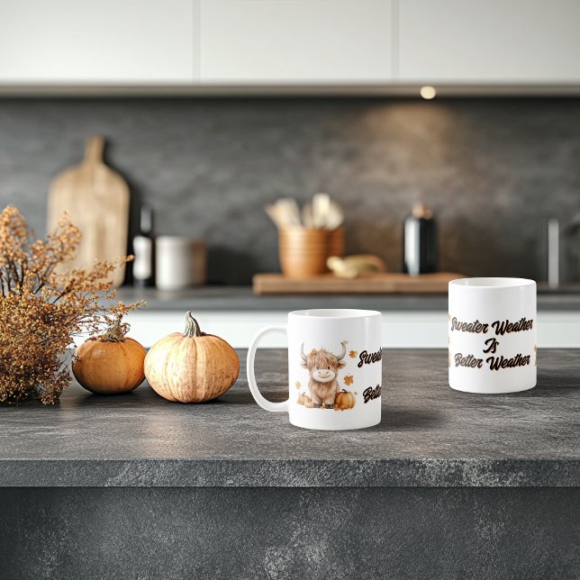 Niedliche Herbstkühe Kaffeetasse (Von Creator hochgeladen)