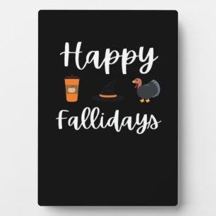 Niedliche Herbstsaison Fan Happy Fallidays Ernteda Fotoplatte