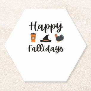 Niedliche Herbstsaison Happy Fallidays Erntedank H Untersetzer