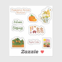 Niedliche Herbstsaison Vinyl Stickers