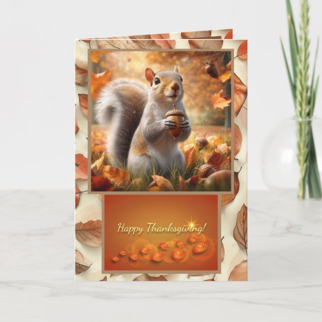 Niedliche Herbstsonnenwurzelkarte Erntedank Dankeskarte (Vorderseite)