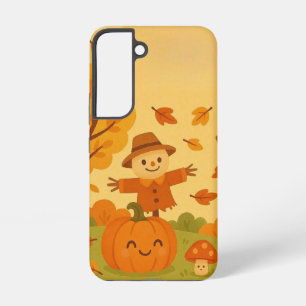 Niedliche Herbstszene mit Kürbis und Eichhörnchen Samsung Galaxy Hülle