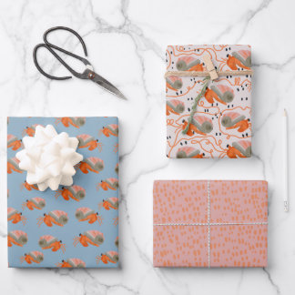 Niedliche Hermit Crap Wrapping Paper Collection Geschenkpapier Set