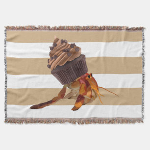 Niedliche Hermit Krabbe mit Schokolade Cupcake Mus Decke