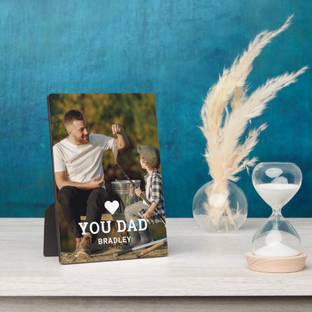 Niedliche HERZ-LIEBE SIE VATER Foto-Namen Fotoplatte (Seite)