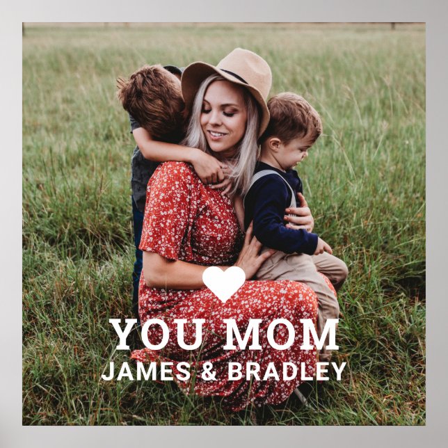 Niedliche HERZEN LIEBE SIE MAMA Muttertag Poster (Vorne)