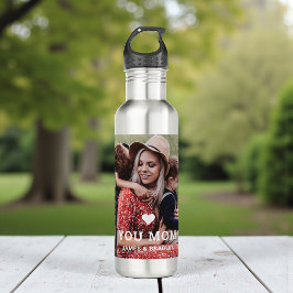 Niedliche HERZEN LIEBE SIE MAMA Muttertagsjubiläum Edelstahlflasche