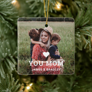 Niedliche HERZEN LIEBE SIE MAMA Muttertagsjubiläum Keramikornament