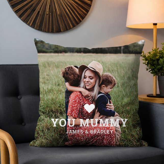 Niedliche HERZEN LIEBE SIE MUMMY Mother Day Foto Kissen (Von Creator hochgeladen)