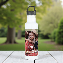 Niedliche HERZEN-LIEBE SIE MUTTERTAGLICHES Foto Edelstahlflasche