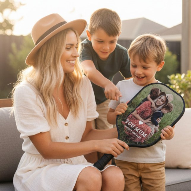 Niedliche HERZEN-LIEBE SIE MUTTERTAGLICHES Foto Pickleball Schläger (Von Creator hochgeladen)