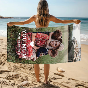 Niedliche HERZEN-LIEBE SIE MUTTERTAGLICHES Foto Strandtuch