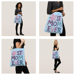 Niedliche Herzen und Blume Beste Mama je Tasche
