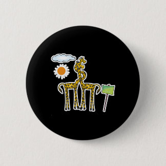 niedliche Herzgiraffen in der Liebe Button
