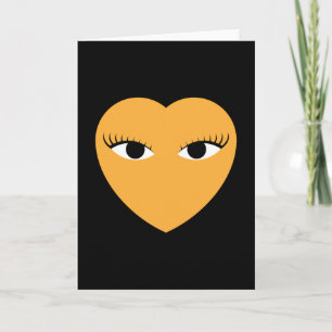 Niedliche Herzkarte mit Augen Karte