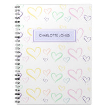 Niedliche Herzkinder Name Lila Notebook