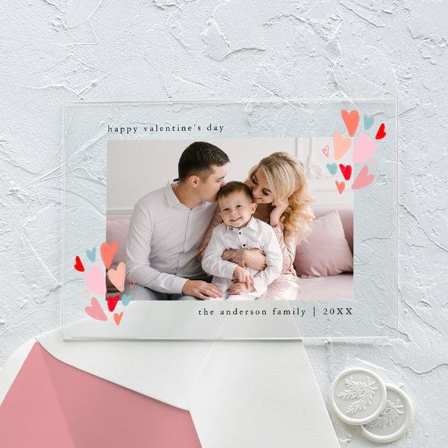 Niedliche Herzklopfen Foto Valentinstag Acryleinladungen (Von Creator hochgeladen)