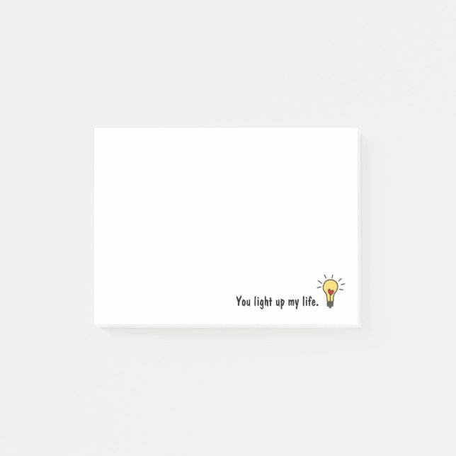 Niedliche Herzlichtbrille Post-it Klebezettel (Vorderseite)