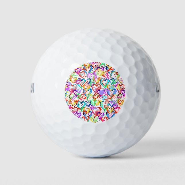 Niedliche Herzmuster Case-Mate iPhone cas Golfball (Vorderseite)