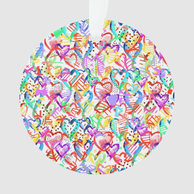 Niedliche Herzmuster Ornament (Vorderseite)
