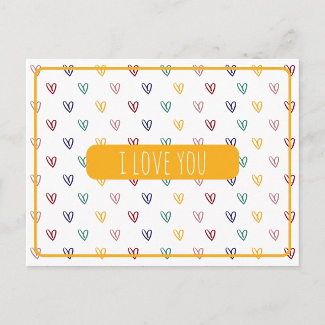 Niedliche Herzstil 2 Postkarte (Vorderseite)