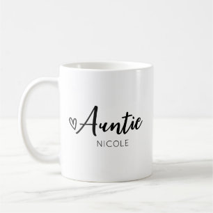 Niedliche Herzstillstand Personalisiert Schwarz-we Kaffeetasse