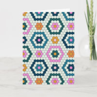 Niedliche Hexagon-Formen-Fliesenmuster Retro-Aquam