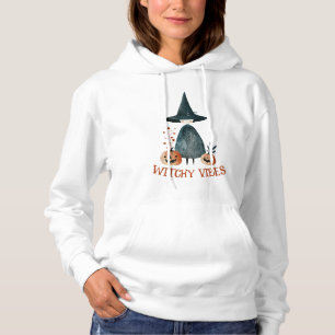 Niedliche Hexe und Jack-o-Lanterns Witchy Vibes Ha Hoodie