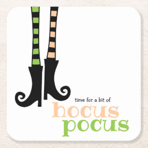 Niedliche Hexen-Strumpf Stiefel Hocus Pocus Hallow Rechteckiger Pappuntersetzer