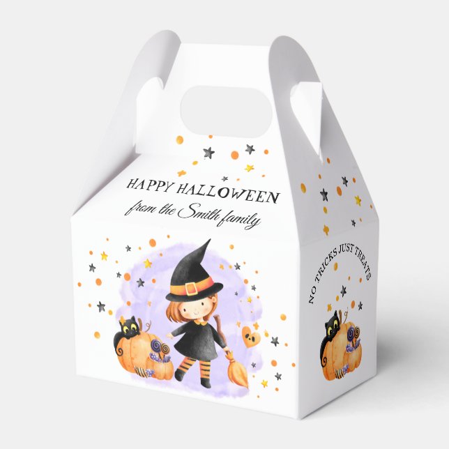 Niedliche Hexenkessel Halloween Gefälligkeitsbox Geschenkschachtel (Vorderseite)
