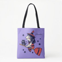 Niedliche Hexenkessel Halloween-individuelle Name