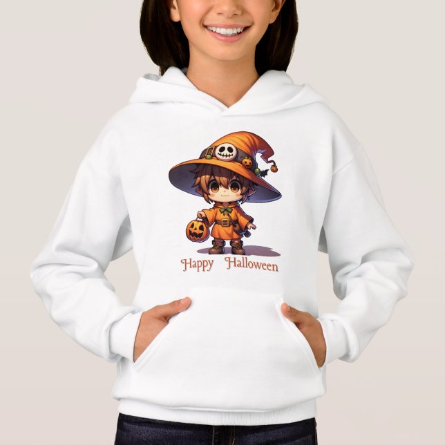 Niedliche HexenkHalloween-Kostüme D1 Hoodie (Vorderseite)