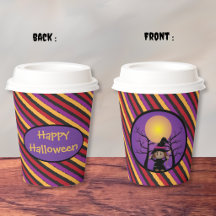 Niedliche Hexenkind Halloween-Party-Papiertasse