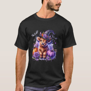 Niedliche Hexenkuh Halloween Kuh Ghost Pumpki T-Shirt