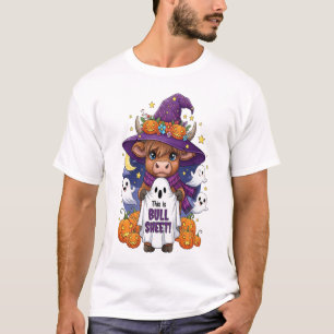 Niedliche Highland-Kuh Halloween T-Shirt