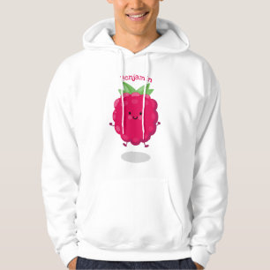 Niedliche Himbeere-Cartoon-Abbildung Hoodie