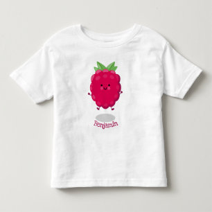 Niedliche Himbeere-Cartoon-Abbildung Kleinkind T-shirt