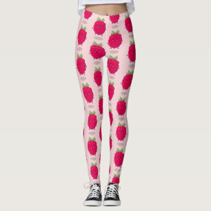 Niedliche Himbeere-Cartoon-Abbildung Leggings