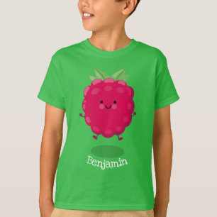 Niedliche Himbeere-Cartoon-Abbildung T-Shirt