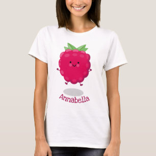 Niedliche Himbeere Cartoon-Abbildung T-Shirt