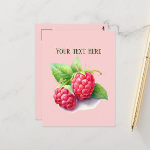 Niedliche Himbeere hinzufügen Postkarte