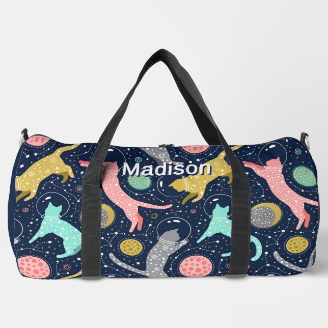 Niedliche Himmelskatzen Personalisiert Duffle Bag (Vorderseite)
