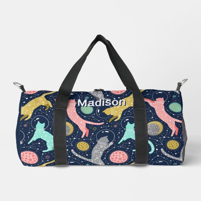 Niedliche Himmelskatzen Personalisiert Duffle Bag (Vorderseite)