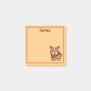Niedliche Hinweise für Corgi-Hunde Post-it Klebezettel