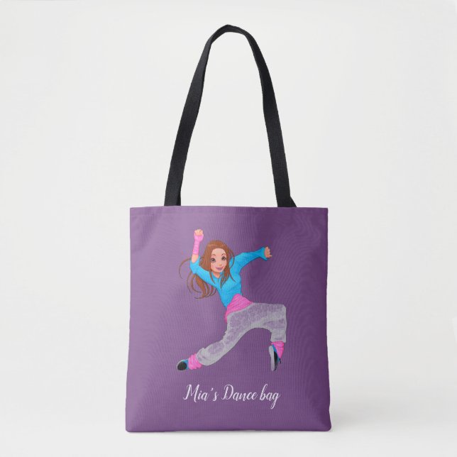 Niedliche Hip Hop Tänzerin Tasche (Vorderseite)