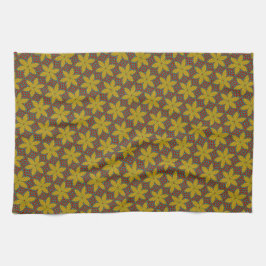 Niedliche Hippie Rot Gelb Grüne Ethnic Trippy Flor Geschirrtuch