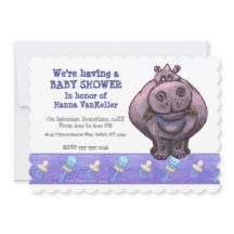 Niedliche Hippo Baby Dusche