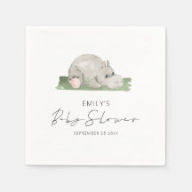 Niedliche Hippo Babydusche Napkins